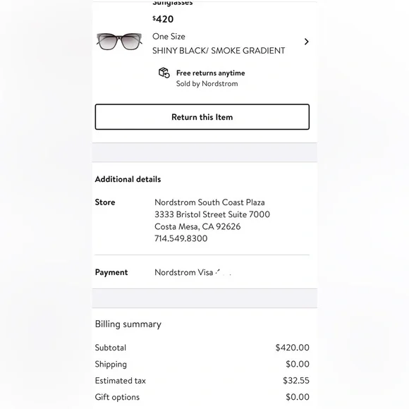 Saint Laurent 55mm Rectangular Sunglasses - Like New - Picture 6 of 6